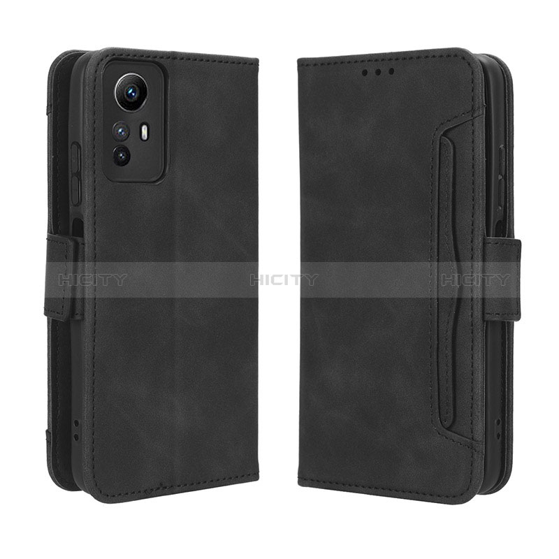 Coque Portefeuille Livre Cuir Etui Clapet BY3 pour Xiaomi Redmi Note 12S Noir Plus