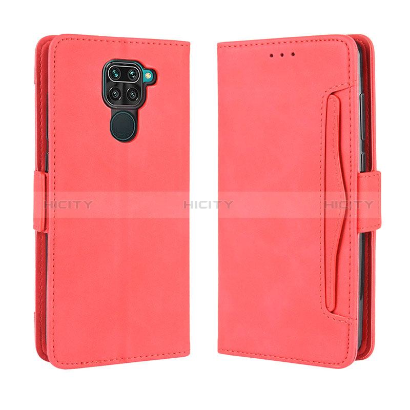 Coque Portefeuille Livre Cuir Etui Clapet BY3 pour Xiaomi Redmi Note 9 Rouge Plus