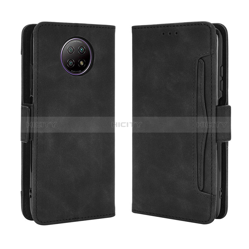 Coque Portefeuille Livre Cuir Etui Clapet BY3 pour Xiaomi Redmi Note 9T 5G Noir Plus