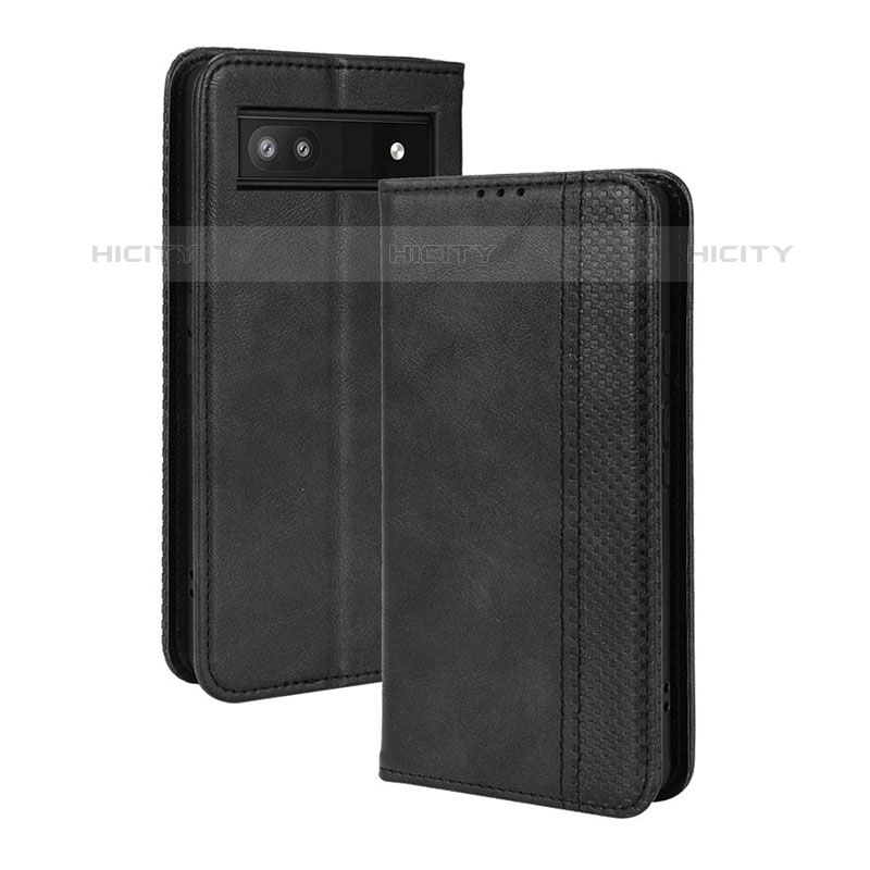 Coque Portefeuille Livre Cuir Etui Clapet BY4 pour Google Pixel 6a 5G Noir Plus