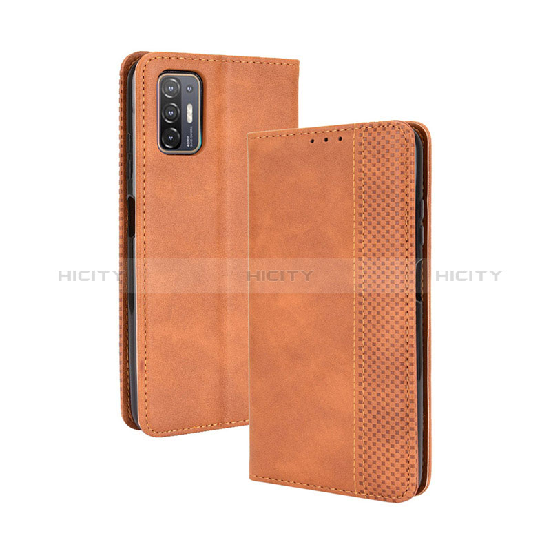 Coque Portefeuille Livre Cuir Etui Clapet BY4 pour HTC Desire 21 Pro 5G Marron Plus