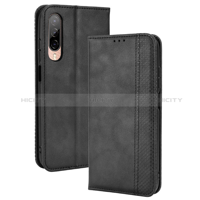 Coque Portefeuille Livre Cuir Etui Clapet BY4 pour HTC Desire 22 Pro 5G Noir Plus