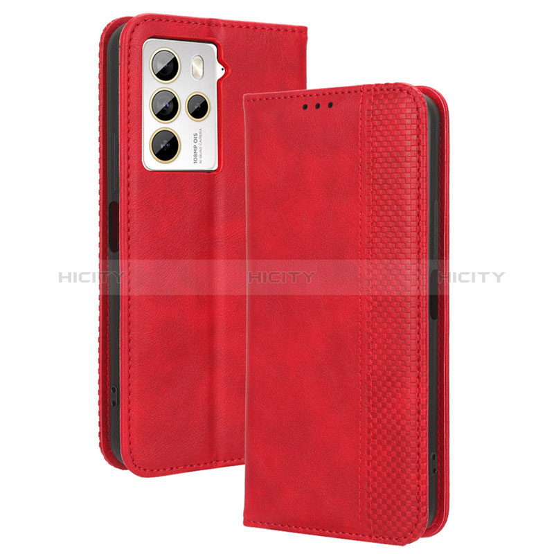 Coque Portefeuille Livre Cuir Etui Clapet BY4 pour HTC U23 5G Rouge Plus