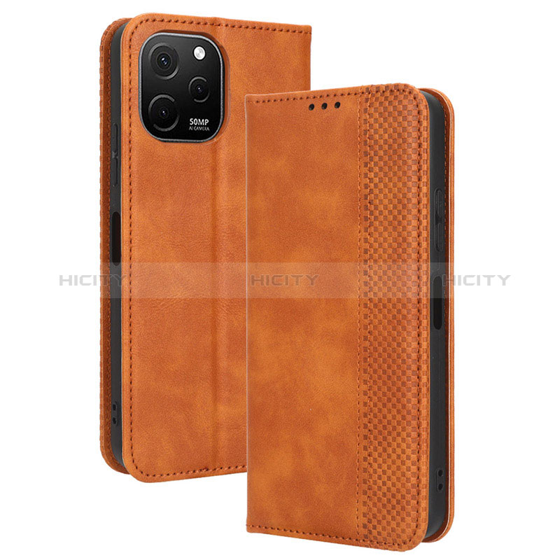 Coque Portefeuille Livre Cuir Etui Clapet BY4 pour Huawei Enjoy 50z Plus