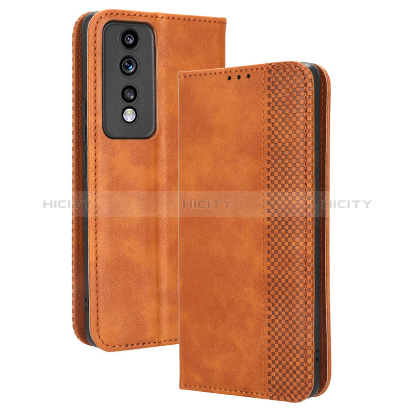 Coque Portefeuille Livre Cuir Etui Clapet BY4 pour Huawei Honor 80 GT 5G Marron Plus