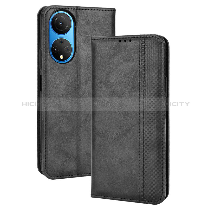 Coque Portefeuille Livre Cuir Etui Clapet BY4 pour Huawei Honor X7 Noir Plus