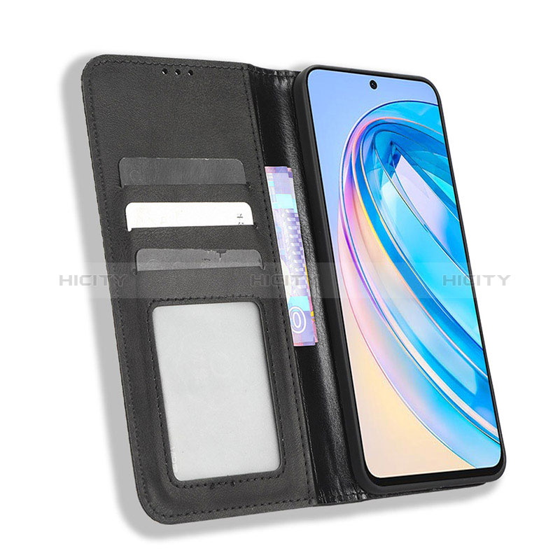 Coque Portefeuille Livre Cuir Etui Clapet BY4 pour Huawei Honor X8a 4G Plus