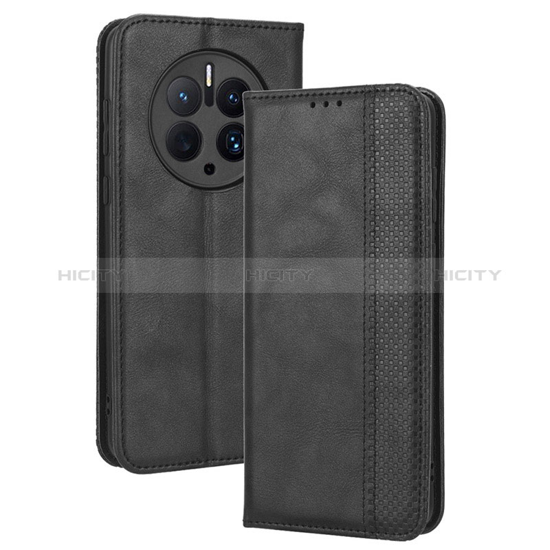 Coque Portefeuille Livre Cuir Etui Clapet BY4 pour Huawei Mate 50 Pro Noir Plus