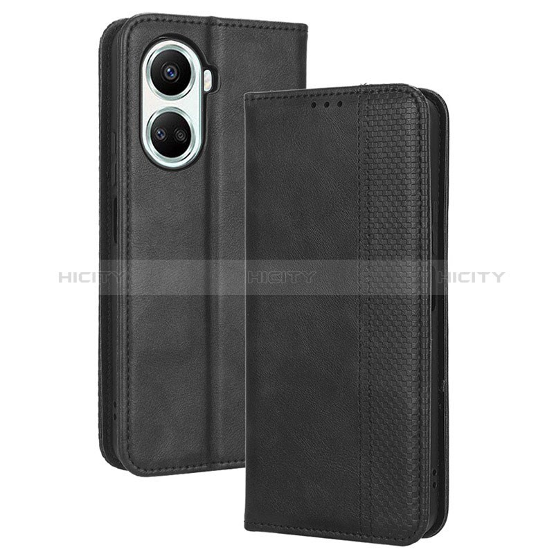 Coque Portefeuille Livre Cuir Etui Clapet BY4 pour Huawei Nova 10 SE Noir Plus