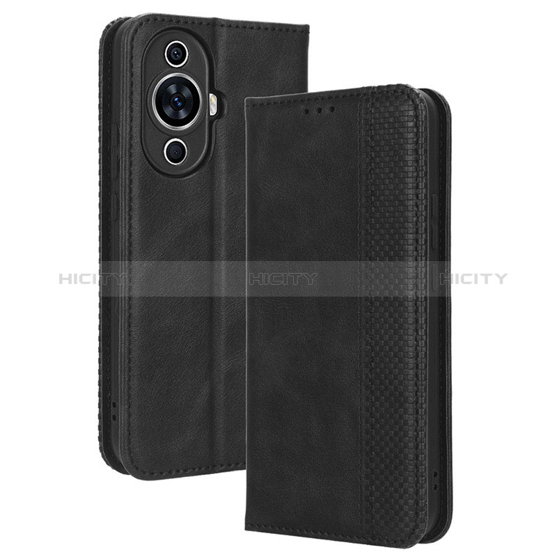 Coque Portefeuille Livre Cuir Etui Clapet BY4 pour Huawei Nova 11 Noir Plus