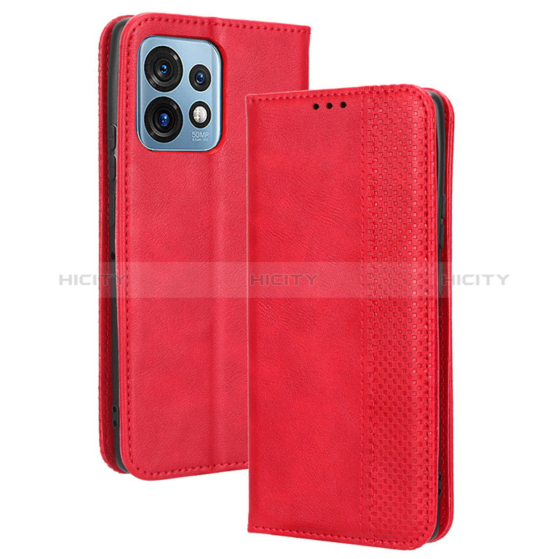 Coque Portefeuille Livre Cuir Etui Clapet BY4 pour Motorola Moto Edge 40 Pro 5G Rouge Plus