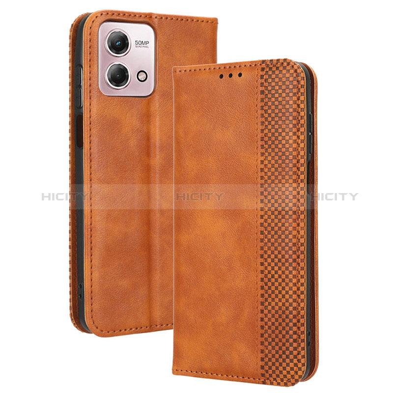 Coque Portefeuille Livre Cuir Etui Clapet BY4 pour Motorola Moto G Stylus (2023) 4G Marron Plus