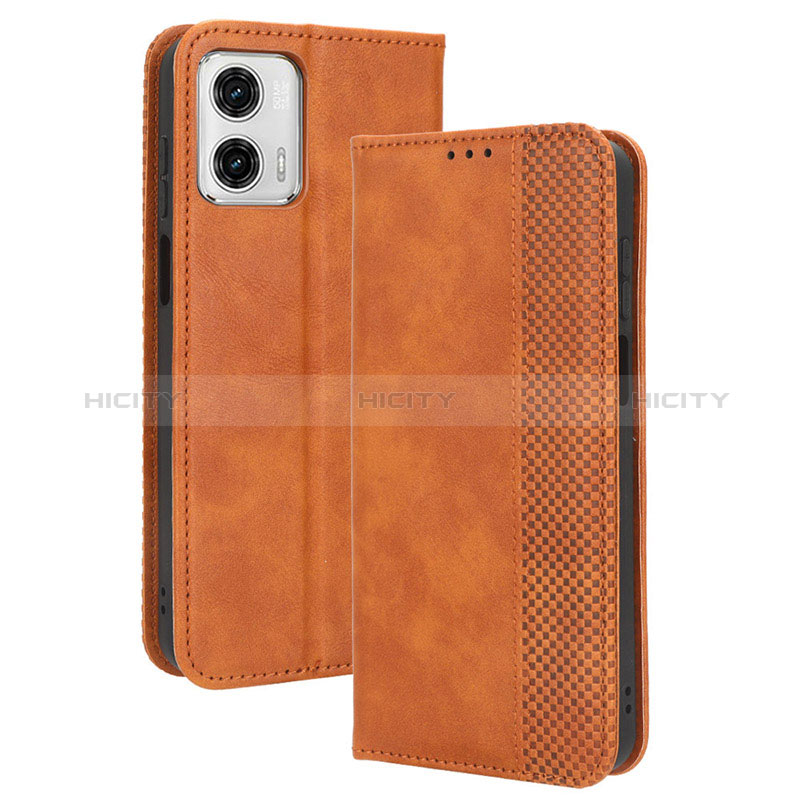 Coque Portefeuille Livre Cuir Etui Clapet BY4 pour Motorola Moto G53y 5G Marron Plus