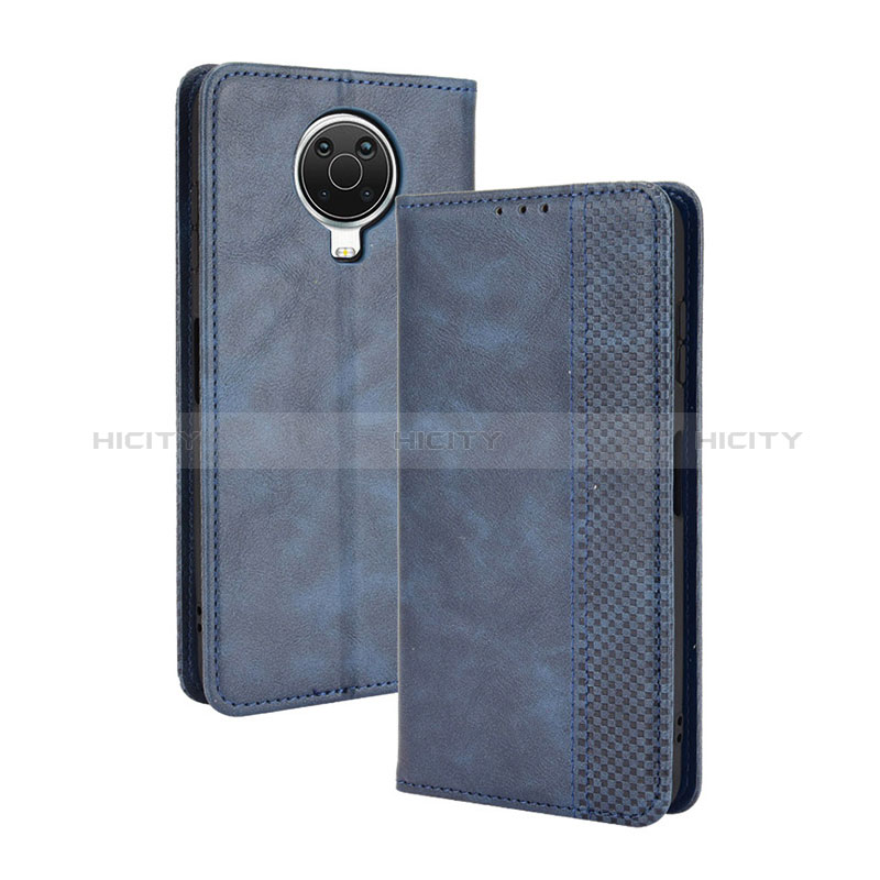 Coque Portefeuille Livre Cuir Etui Clapet BY4 pour Nokia 6.3 Bleu Plus