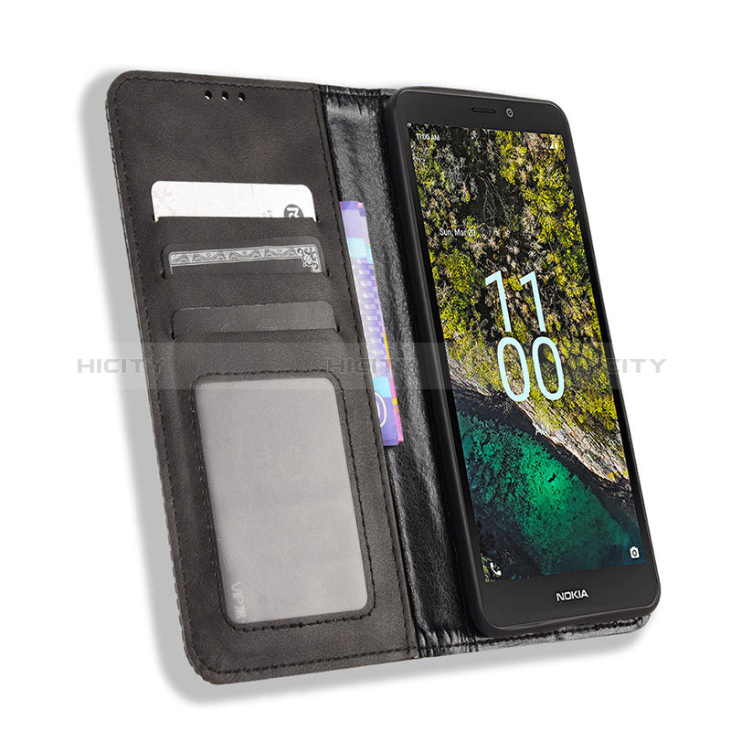 Coque Portefeuille Livre Cuir Etui Clapet BY4 pour Nokia C100 Plus