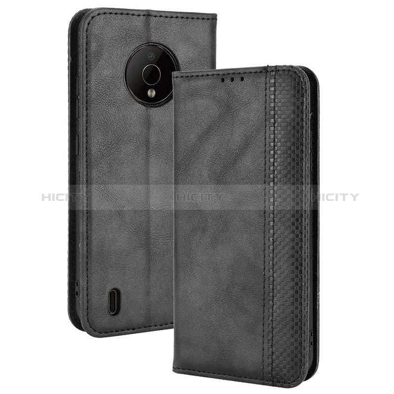 Coque Portefeuille Livre Cuir Etui Clapet BY4 pour Nokia C200 Noir Plus