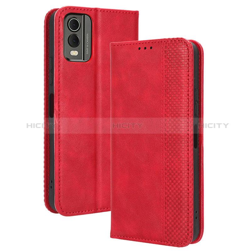 Coque Portefeuille Livre Cuir Etui Clapet BY4 pour Nokia C32 Rouge Plus