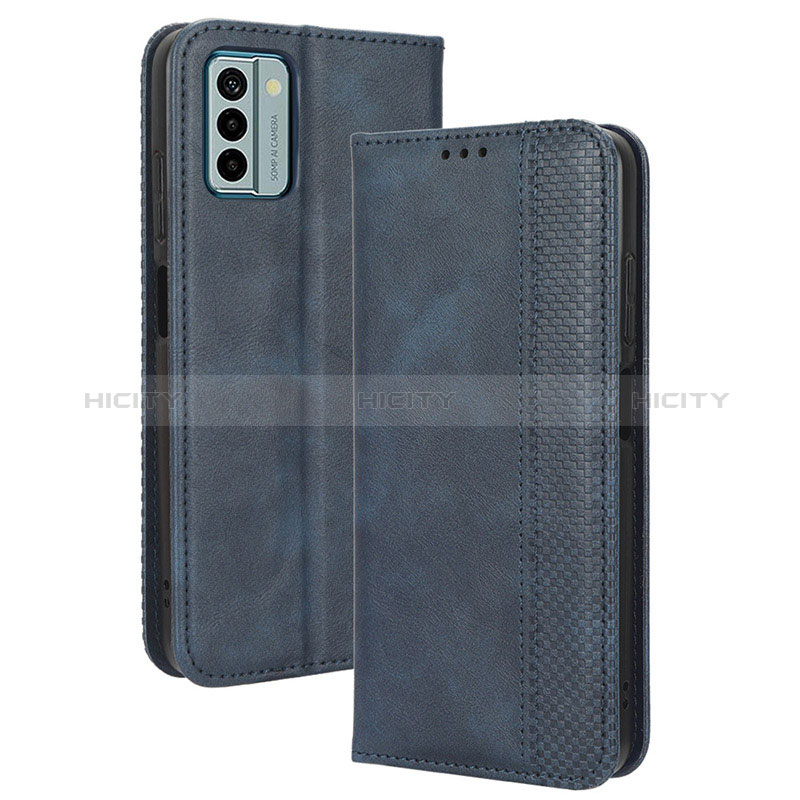 Coque Portefeuille Livre Cuir Etui Clapet BY4 pour Nokia G22 Bleu Plus