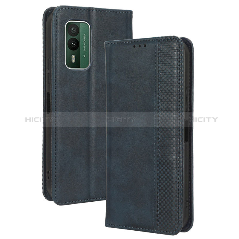 Coque Portefeuille Livre Cuir Etui Clapet BY4 pour Nokia XR21 Bleu Plus