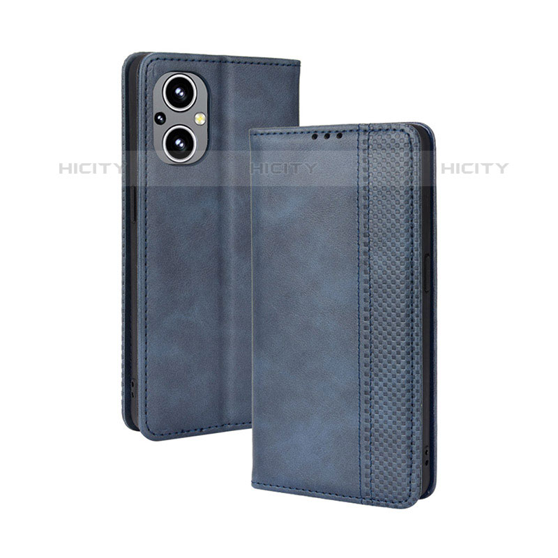 Coque Portefeuille Livre Cuir Etui Clapet BY4 pour OnePlus Nord N20 5G Bleu Plus