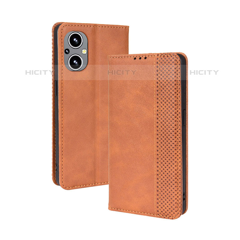 Coque Portefeuille Livre Cuir Etui Clapet BY4 pour OnePlus Nord N20 5G Marron Plus