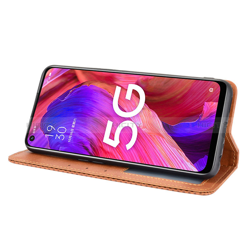 Coque Portefeuille Livre Cuir Etui Clapet BY4 pour Oppo A54 5G Plus