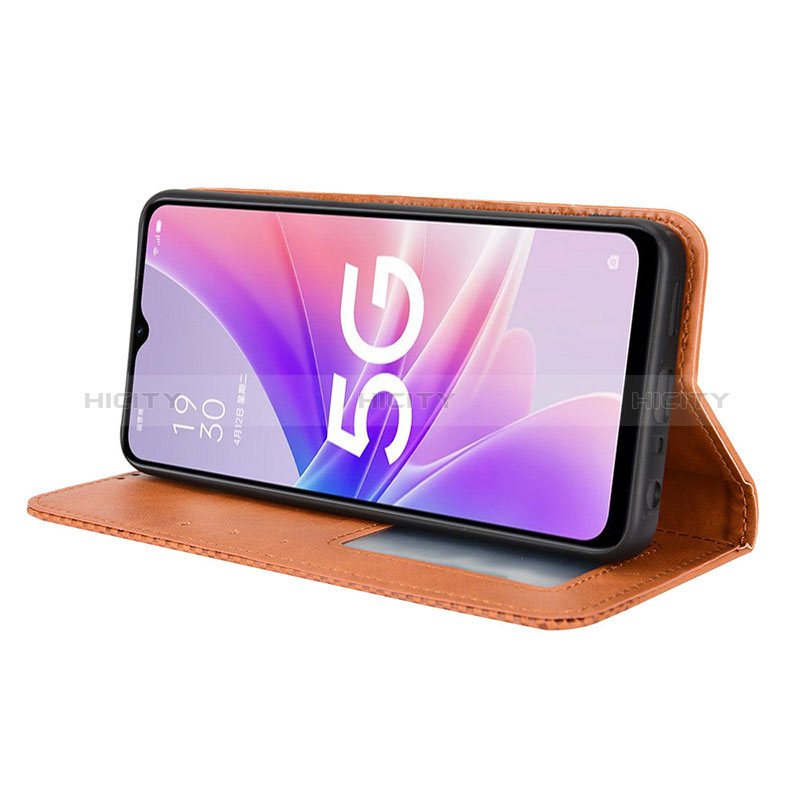 Coque Portefeuille Livre Cuir Etui Clapet BY4 pour Oppo A57 5G Plus