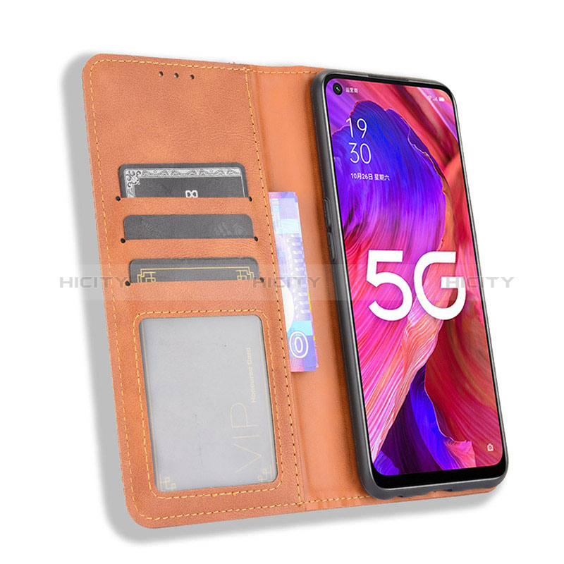 Coque Portefeuille Livre Cuir Etui Clapet BY4 pour Oppo A74 5G Plus