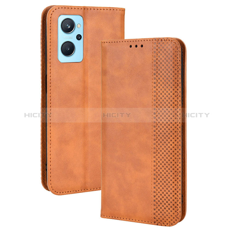 Coque Portefeuille Livre Cuir Etui Clapet BY4 pour Oppo A96 4G Marron Plus