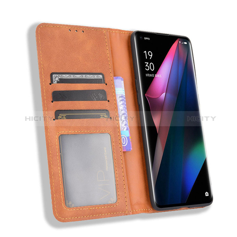 Coque Portefeuille Livre Cuir Etui Clapet BY4 pour Oppo Find X3 5G Plus