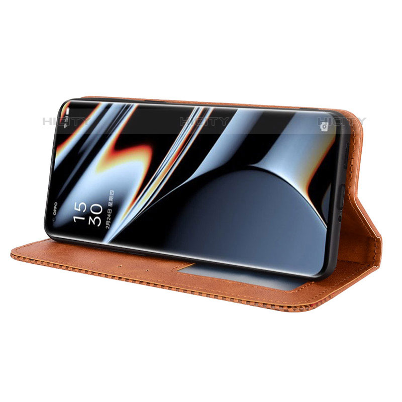 Coque Portefeuille Livre Cuir Etui Clapet BY4 pour Oppo Find X5 Pro 5G Plus