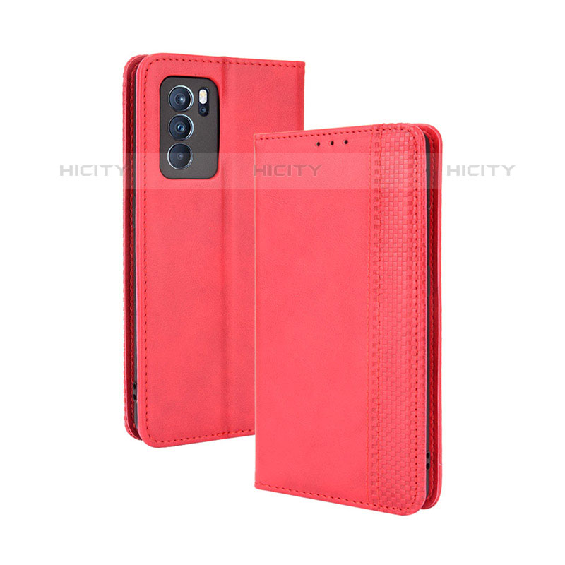 Coque Portefeuille Livre Cuir Etui Clapet BY4 pour Oppo Reno6 Pro 5G India Plus