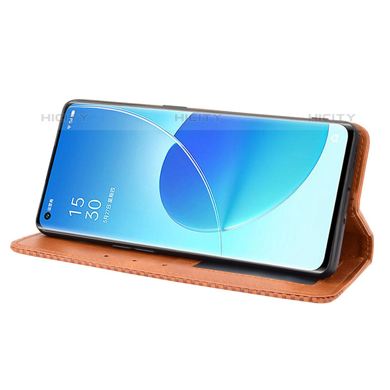 Coque Portefeuille Livre Cuir Etui Clapet BY4 pour Oppo Reno6 Pro 5G India Plus