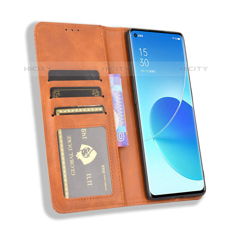 Coque Portefeuille Livre Cuir Etui Clapet BY4 pour Oppo Reno6 Pro 5G Plus