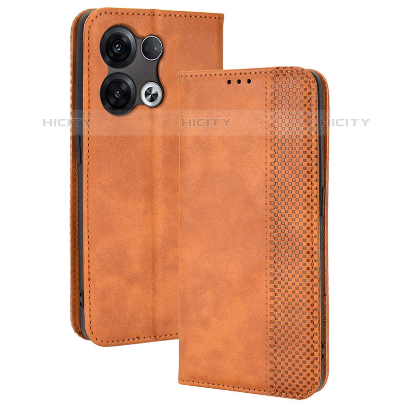 Coque Portefeuille Livre Cuir Etui Clapet BY4 pour Oppo Reno8 5G Marron Plus