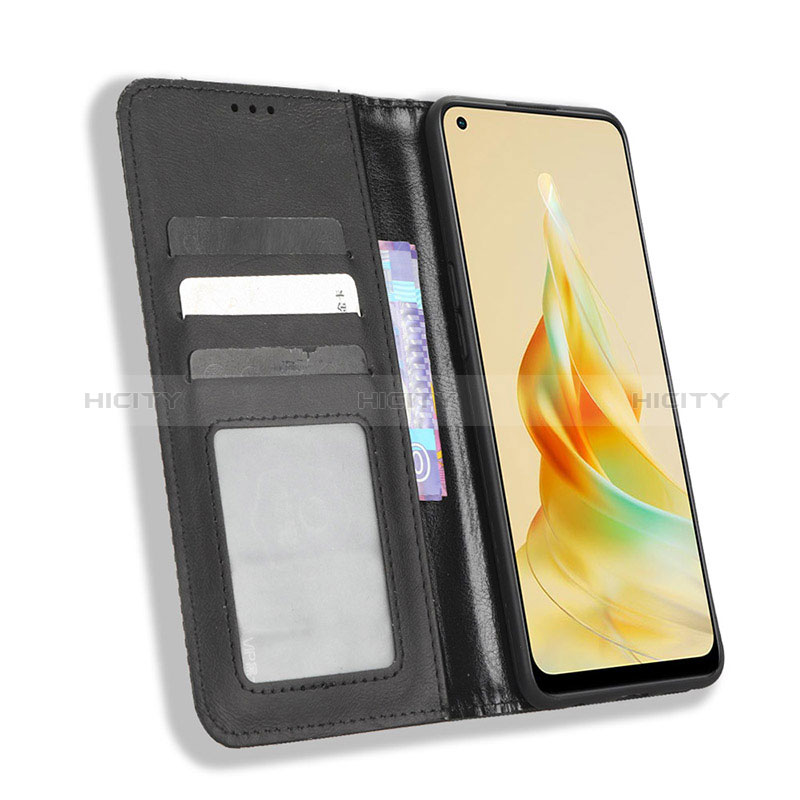 Coque Portefeuille Livre Cuir Etui Clapet BY4 pour Oppo Reno8 T 4G Plus