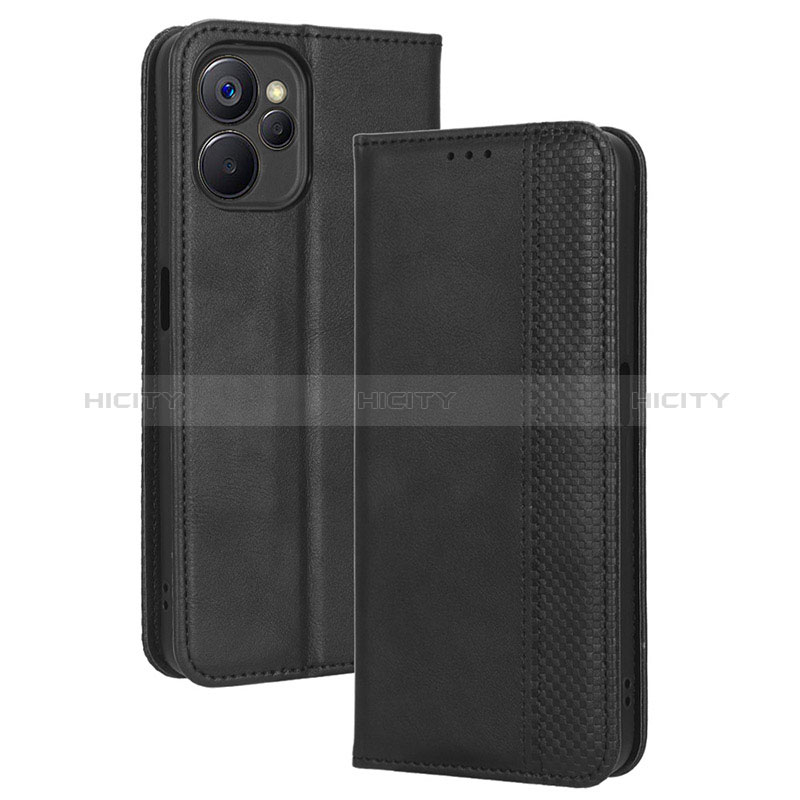 Coque Portefeuille Livre Cuir Etui Clapet BY4 pour Realme 10 5G Noir Plus