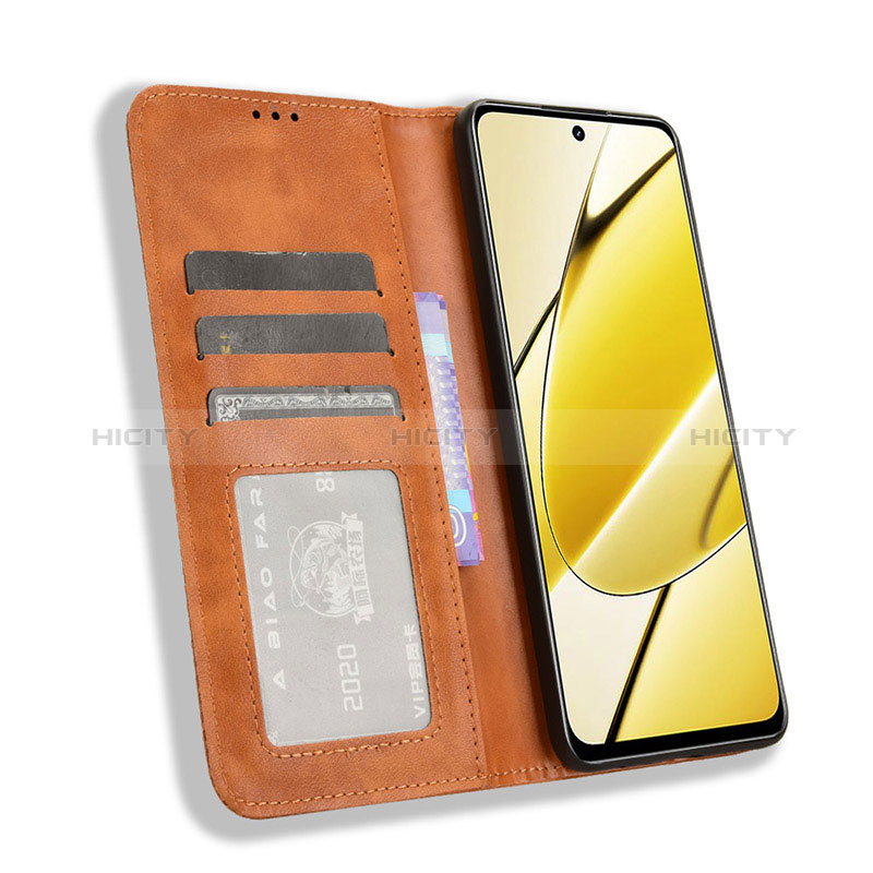 Coque Portefeuille Livre Cuir Etui Clapet BY4 pour Realme 11X 5G Plus