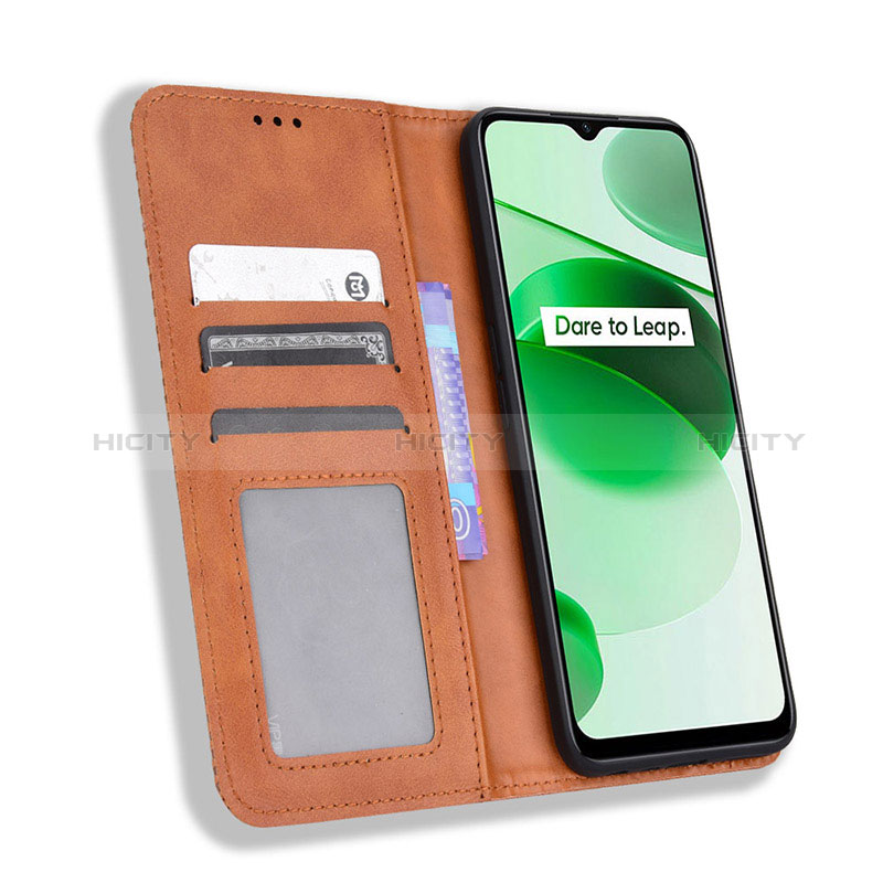 Coque Portefeuille Livre Cuir Etui Clapet BY4 pour Realme C35 Plus