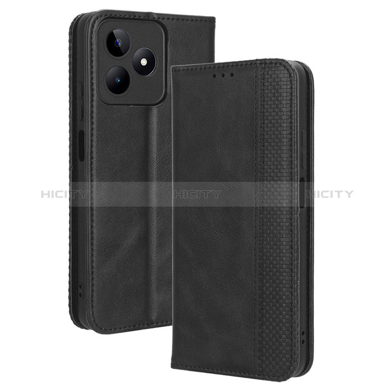 Coque Portefeuille Livre Cuir Etui Clapet BY4 pour Realme C51 Plus