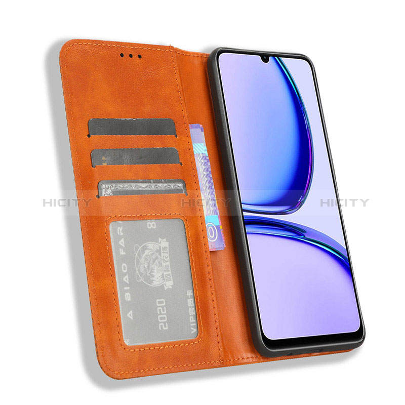 Coque Portefeuille Livre Cuir Etui Clapet BY4 pour Realme C51 Plus