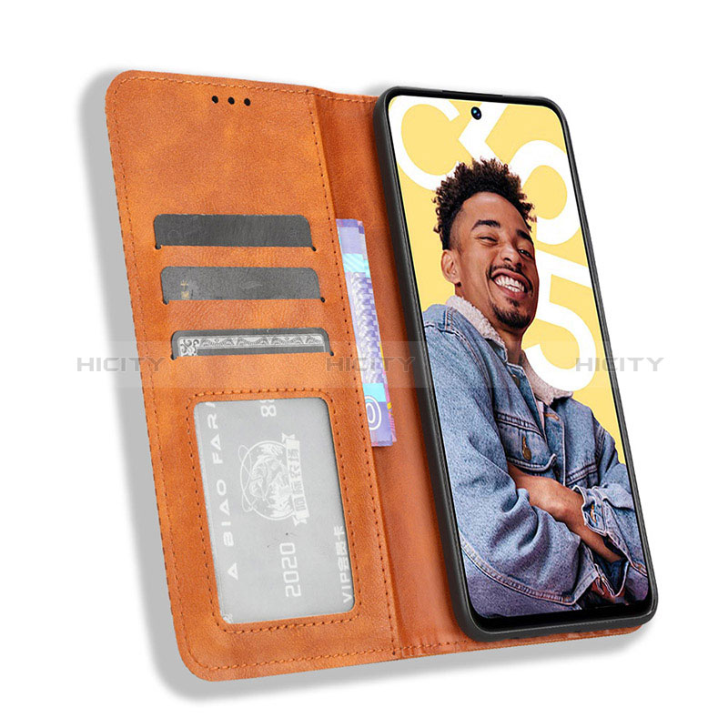 Coque Portefeuille Livre Cuir Etui Clapet BY4 pour Realme C55 Plus