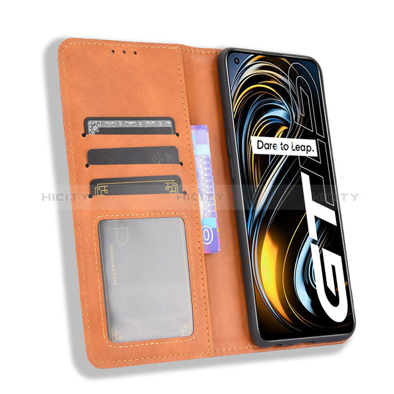 Coque Portefeuille Livre Cuir Etui Clapet BY4 pour Realme GT 5G Plus