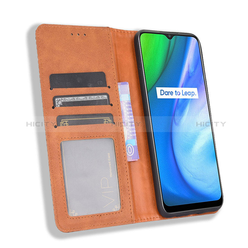 Coque Portefeuille Livre Cuir Etui Clapet BY4 pour Realme V3 5G Plus