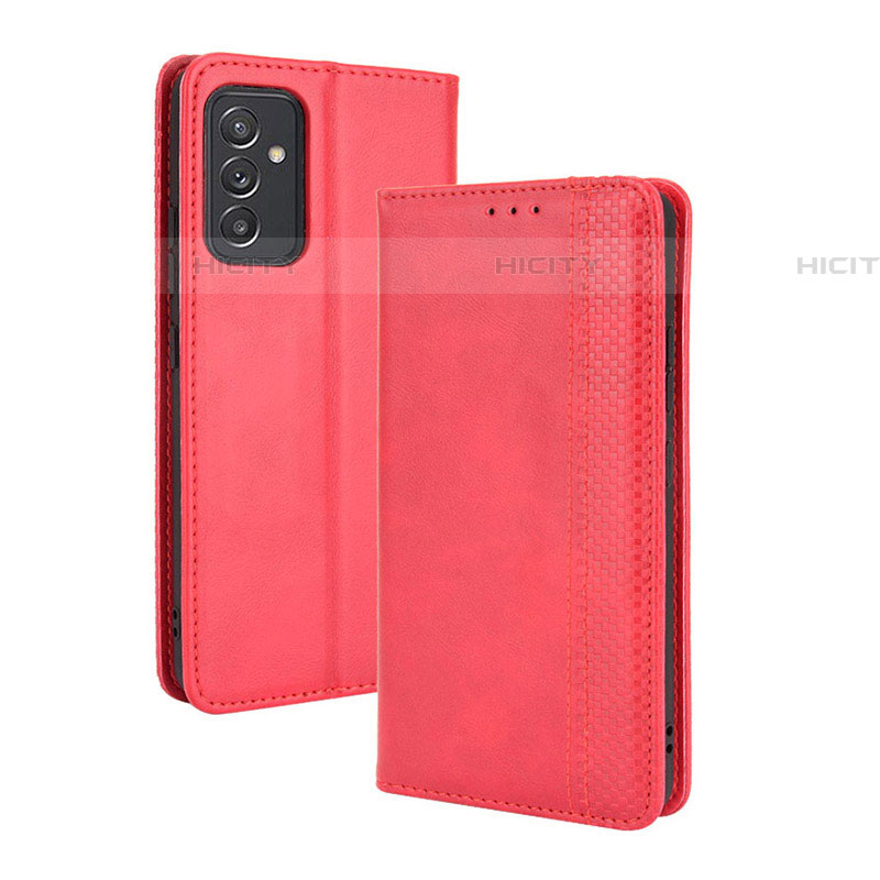 Coque Portefeuille Livre Cuir Etui Clapet BY4 pour Samsung Galaxy A24 4G Rouge Plus