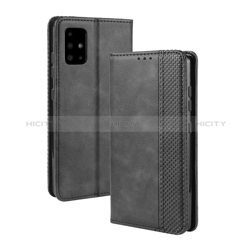 Coque Portefeuille Livre Cuir Etui Clapet BY4 pour Samsung Galaxy A51 4G Noir Plus