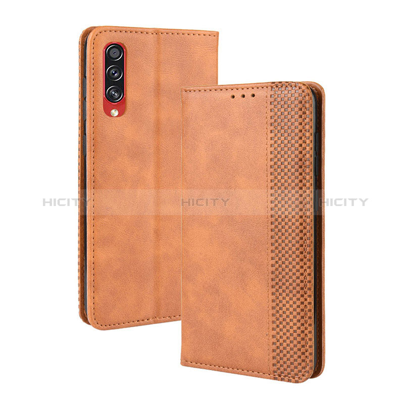 Coque Portefeuille Livre Cuir Etui Clapet BY4 pour Samsung Galaxy A70 Marron Plus