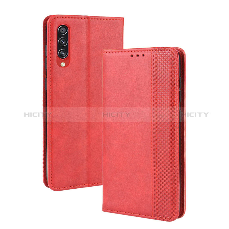 Coque Portefeuille Livre Cuir Etui Clapet BY4 pour Samsung Galaxy A70 Rouge Plus