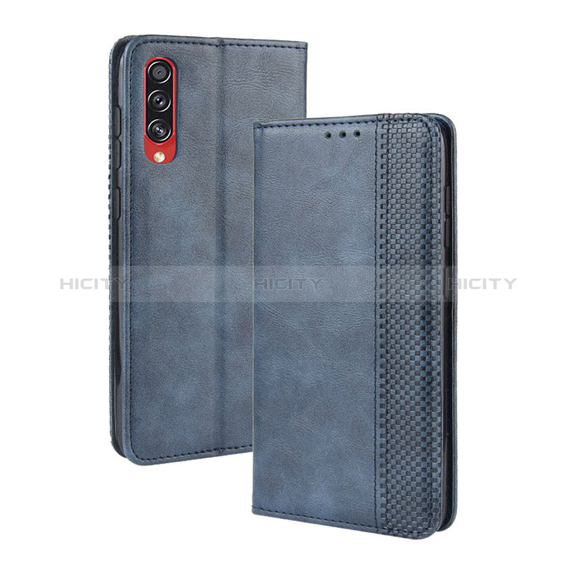 Coque Portefeuille Livre Cuir Etui Clapet BY4 pour Samsung Galaxy A70S Bleu Plus