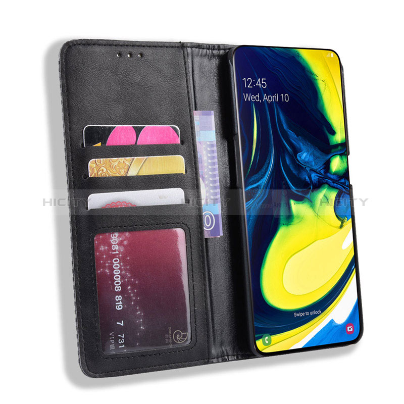 Coque Portefeuille Livre Cuir Etui Clapet BY4 pour Samsung Galaxy A80 Plus